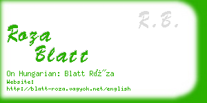 roza blatt business card